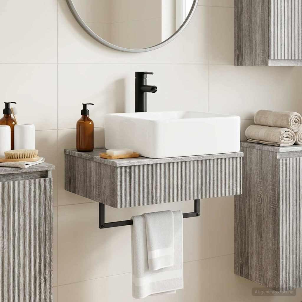 Lavabo mural gris Sonoma 50 x 41 x 39 cm