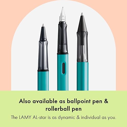 Miniatura 5 de LAMY AL-star 023 - Pluma estilográfica de turmalina de aluminio con agarre transparente y punta de acero tamaño M