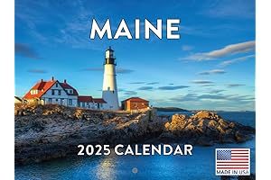 Delightful 2025 Downeast Maine Monthly Wall Calender