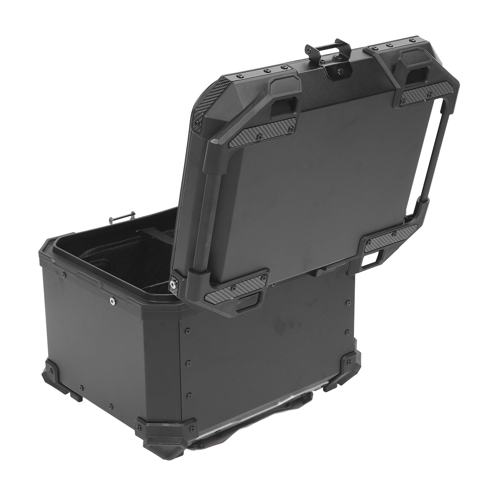 Focket Top Case de Moto, Coffre de Moto en Alliage d'aluminium 45 L, Sac à Bagages de avec Verrouillage de sécurité à 2 Clés et Base à Dégagement Rapide pour Le Rangement du Casque et du Matériel