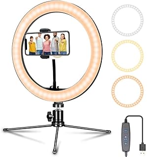 ZXM Fill Light 10 Inch 26cm Mobile Phone Live Broadcast Multifunctional Rotating Mobile Phone Clip Photo Selfie Fill Light