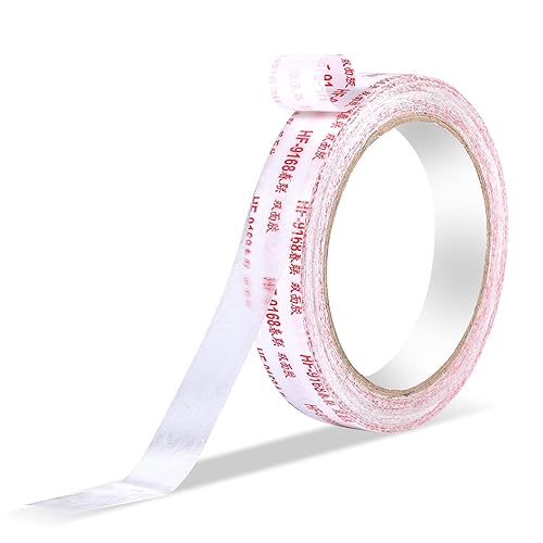KINBOM 1 rollo de cinta de doble cara, 0.7 pulgadas x 32.8 pies (32.8ft) cinta adhesiva transparente súper pegajosa para pared con malla de fibra de