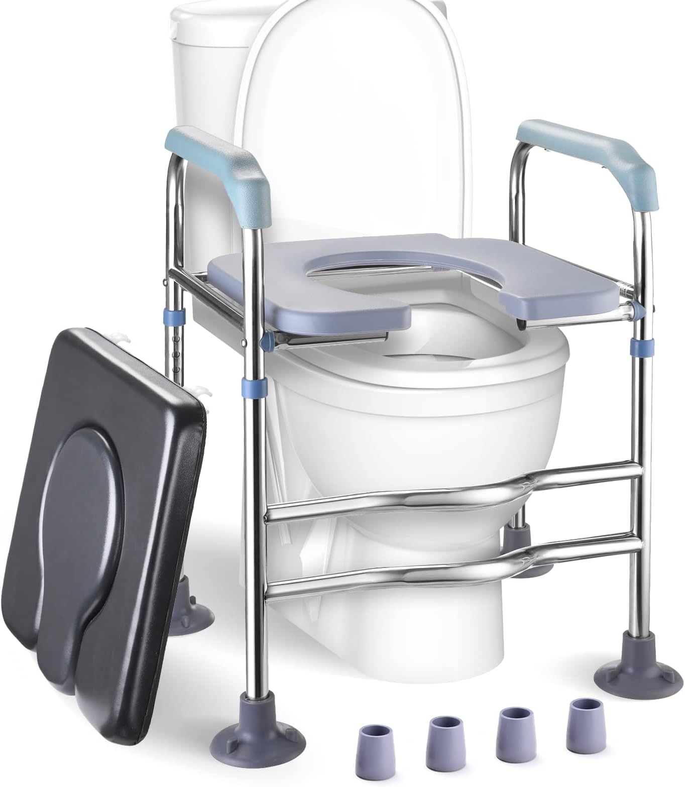 Raised Toilet Seat with Handles Hybodies Stand Alone