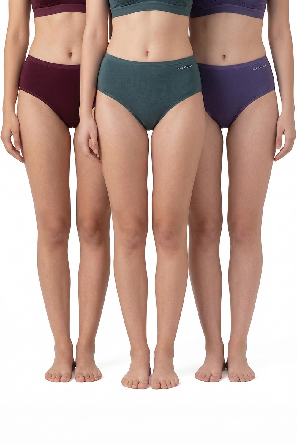 Women's Cotton Solid And Slub Hipster Briefs - Pack Of 3