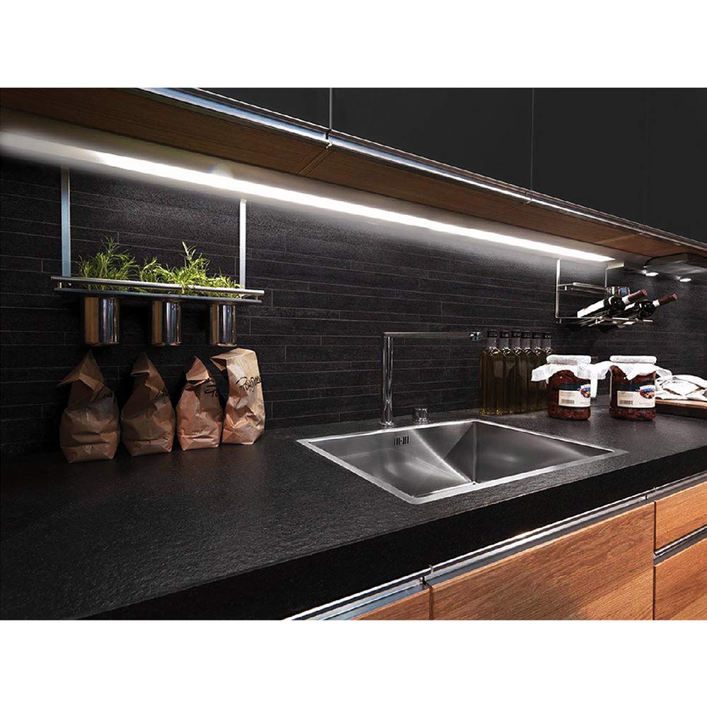 Maclean MCE245 Linear LED lampy podszafkowe z pilotem zdalnego sterowania, liniowa listwa świetlna, timer, regulacja jasności, 240 lm, zimna biel (zestaw 2 modułów)