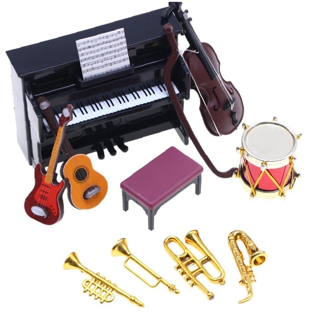 Amazon.co.jp: 1:12 ドールハウス ミニチュア 楽器 クラシック ピアノ