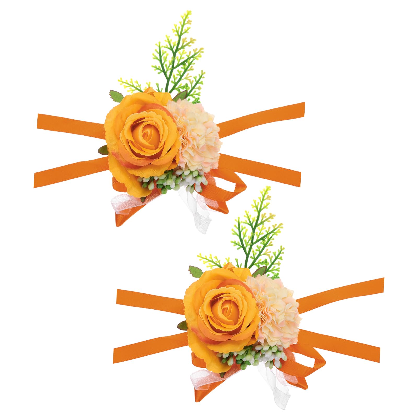 PATIKIL 2 Pack Rose Corsage Wristlet
