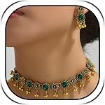 Indian Jewellery Sets Collier Femme Boucle Doreille Femme for Women Indian Dresses Rodeo Outfits Women Gold Indians Earrings Necklace Boho Gypsy Choker Necklace Jewelry Gifts