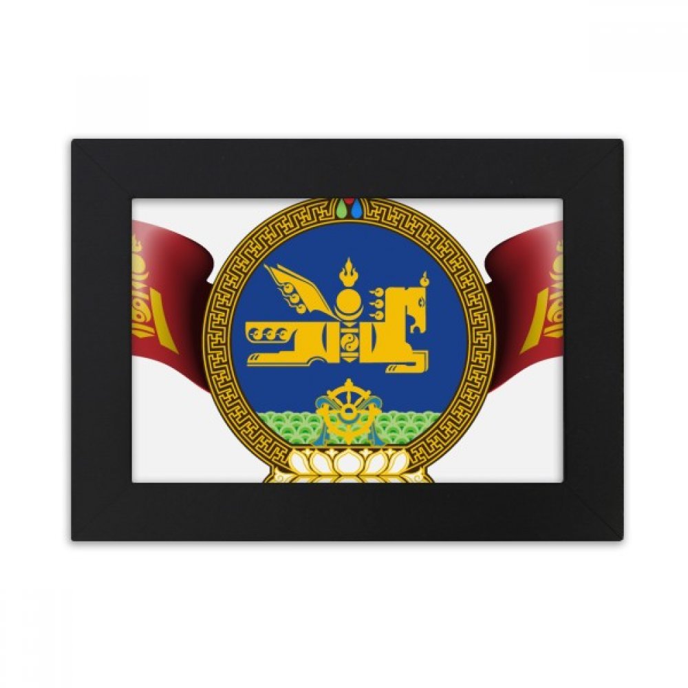 Cadre photo Mongolie symbole national décoration bureau cadre noir pour image 10.2x15.2cm
