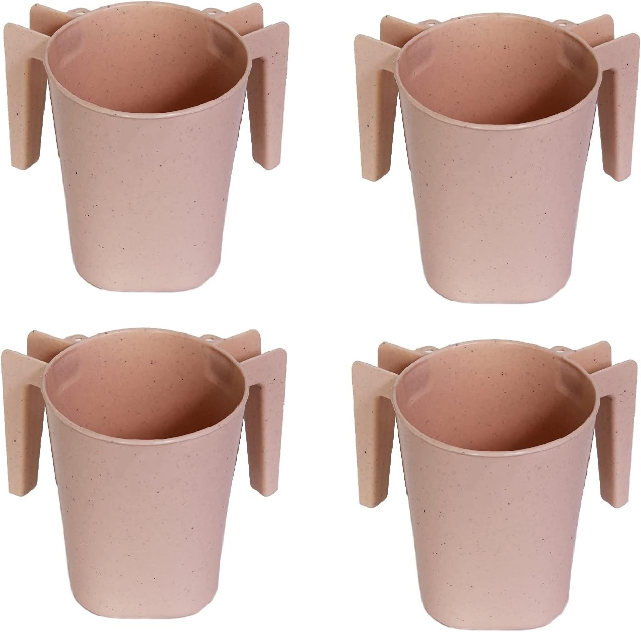 Ybm Home Plastic Square Wash Cup Ba154 (Pink, 4)