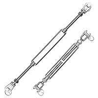 Vista 4 de Tensores de mandíbula y mandíbula SS de 1/2 x 6.5 pulgadas M12, acero inoxidable 304, carga de 2200 libras (2 unidades)