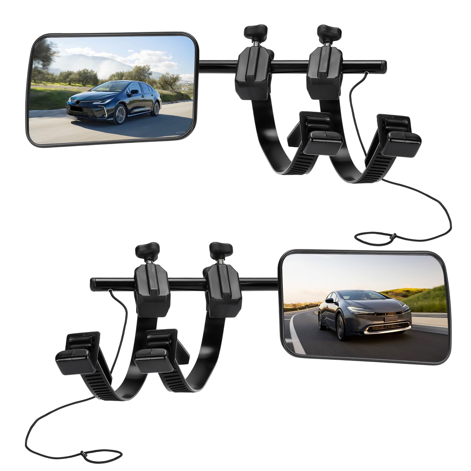 GEARMONSTER Wohnwagen Spiegel, Auto Spiegel für Wohnwagen, Universal Wohnwagenspiegel, 360° verstellbar, Außen Konvexspiegel Autospiegel für alle gängigen Fahrzeugtypen, 2 Stück