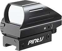 Vista 11 de PINTY Vista de punto rojo con punto rojo/verde y múltiples retículas, para riel Picatinny, pistola, rifle (combo láser opcional)