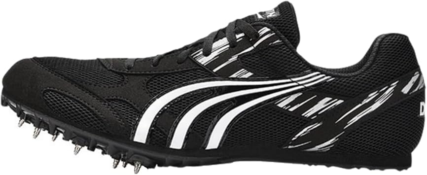 Track and Field Spikes,Racing Jump Sprinting Running Shoes,Breathable Racing Jumping Shoes,Stylish and Modern,Suitable for Sprinting,Middle Distance Running,High Jump Black