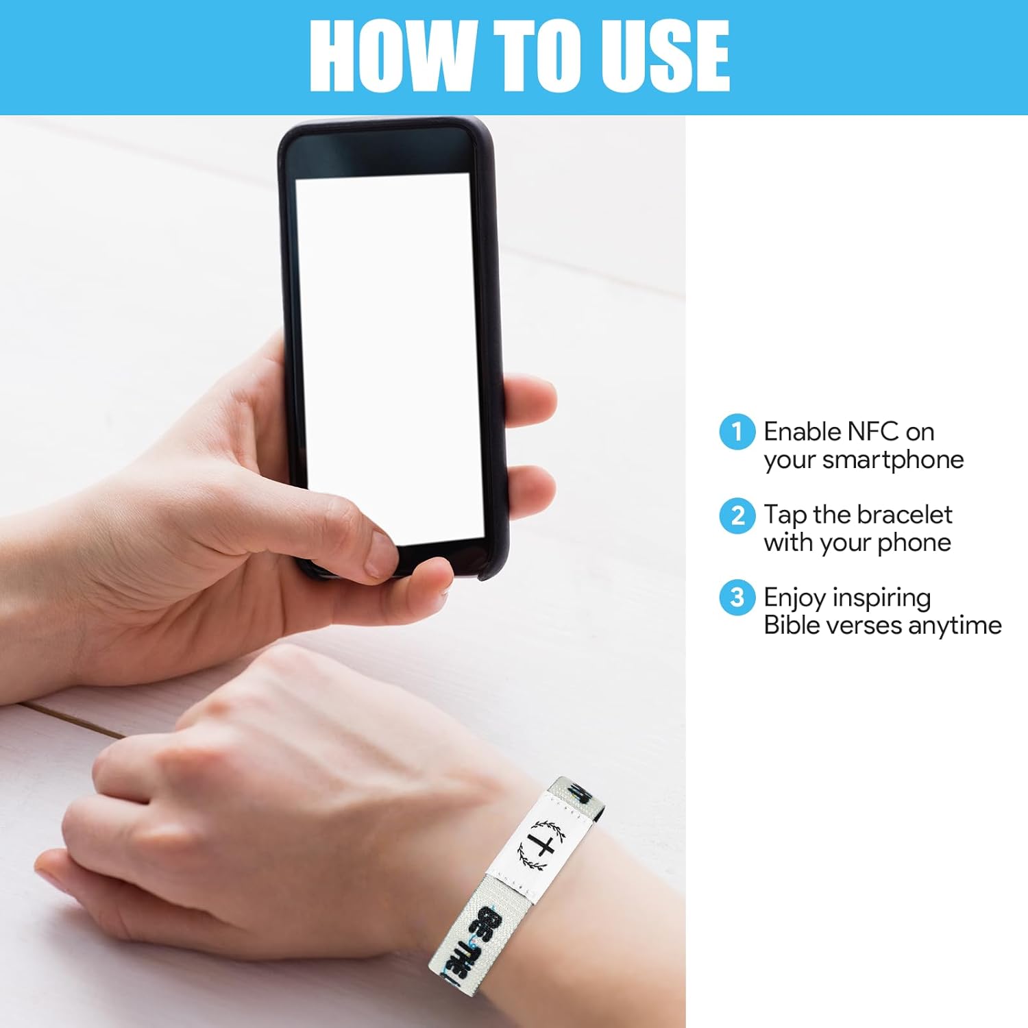 10 Pcs Bible Verse Bracelets Elastic Christian Bracelets with Spiritual Energy Quotes Waterproof Daily Bible Verse Bracelet Christian Gifts for Women Men Stocking Stuffers Christmas Gifts - Image 5