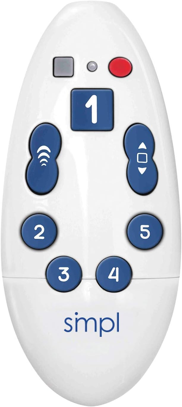 SMPL One Click Universal TV Remote - Favorite Channel Buttons