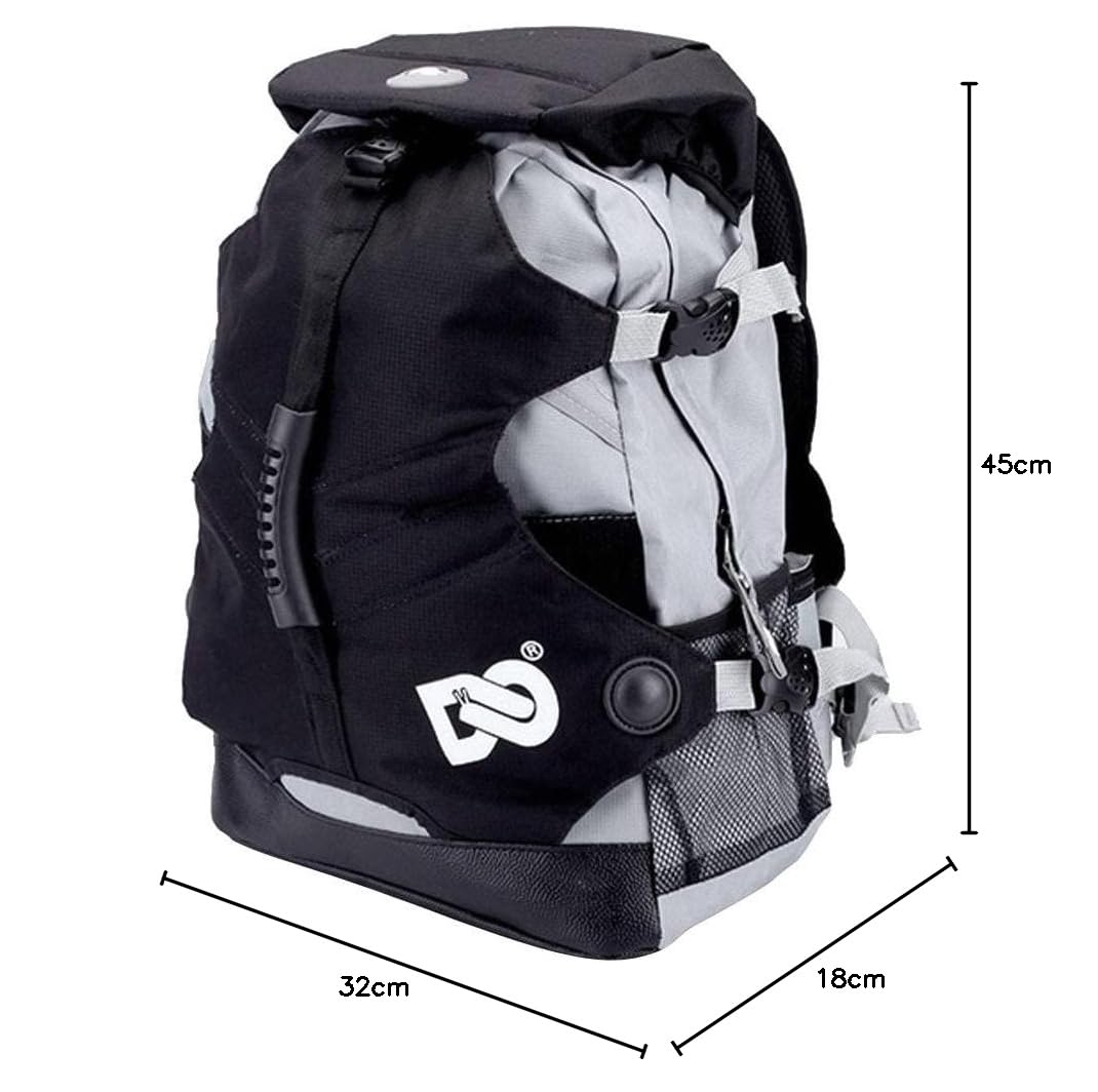 Prettyia Mochila de Hombro para Patines, Bolsa de Almacenamiento Deportivo - Negro