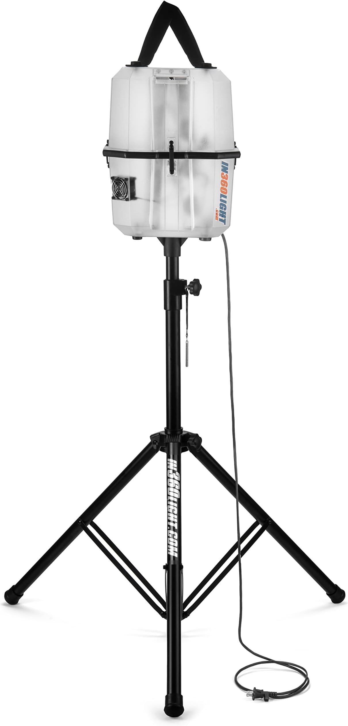 Portable LED Work Light 20,000 Lumens, Professional Lighting Dispersed in 360 Degrees, Weather Resistant Durable Indoor Outdoor Use with Telescoping Tripod Stand