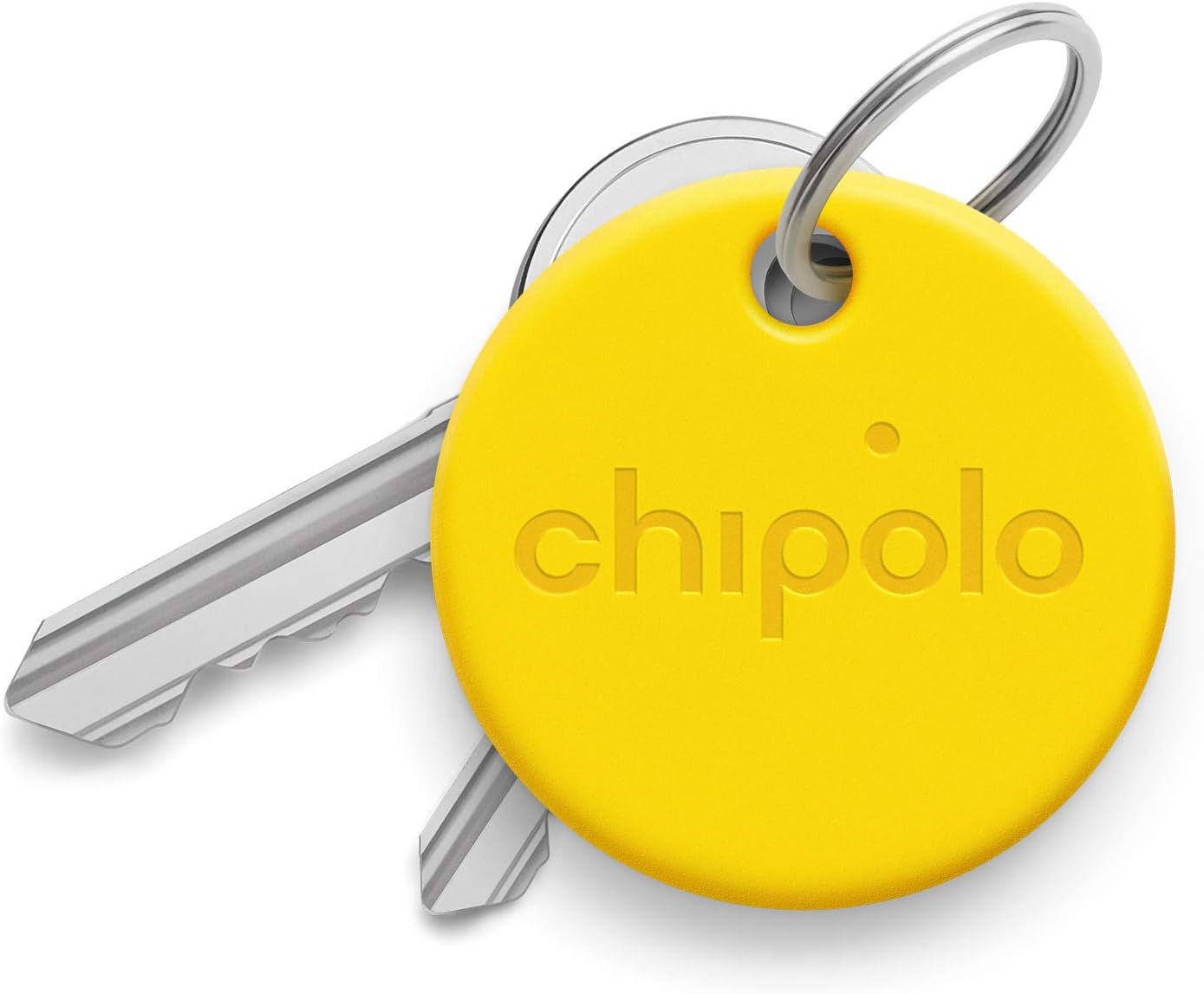 Chipolo ONE (2020) - 1Pack - Key Finder, Bluetooth Tracker for Keys, Bag, Item Finder. Free Out of Range Alerts and Other Premium Features. Ring Phone. iOS and Android Compatible (Yellow)