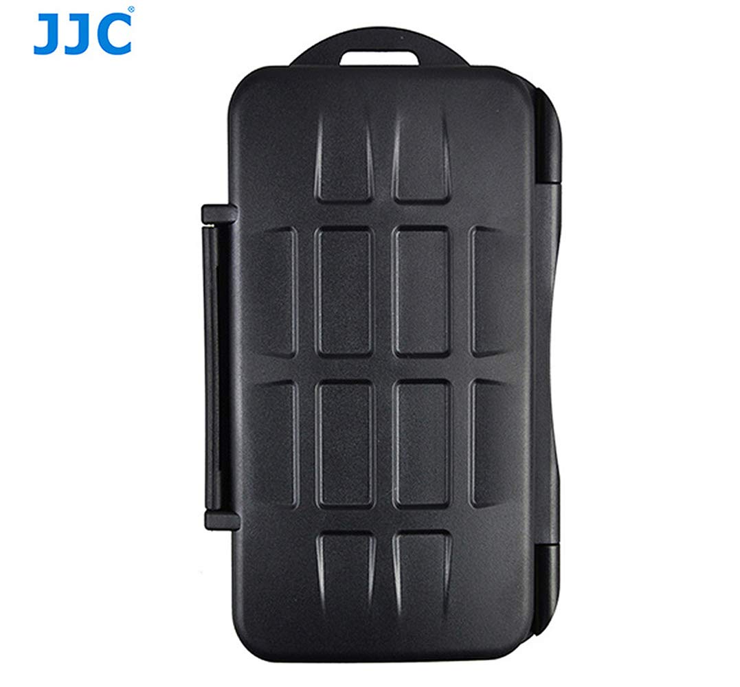 JJC MC-SD12 Resistente al Agua Funda para Tarjeta de Memoria de Almacenamiento Soporte para 12 Tarjetas SD (Negro)