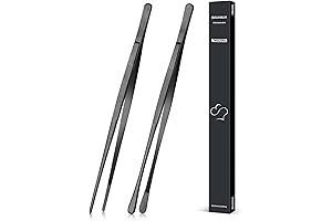 2 Pcs 12" Cooking Tweezers Tongs for Precision Plating and Serving