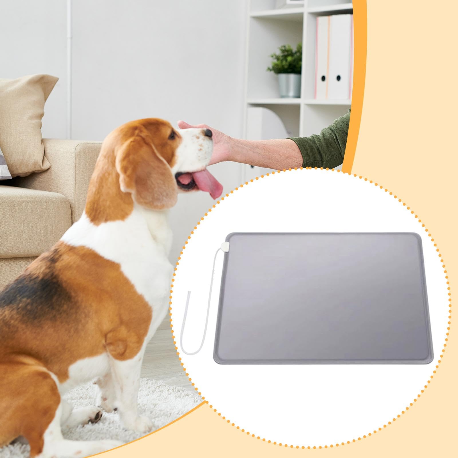 Tappetino riscaldante per Animali Domestici Tappetino riscaldante Elettrico per Animali Domestici Forniture riscaldanti di Accessori, L Three Level Adjust