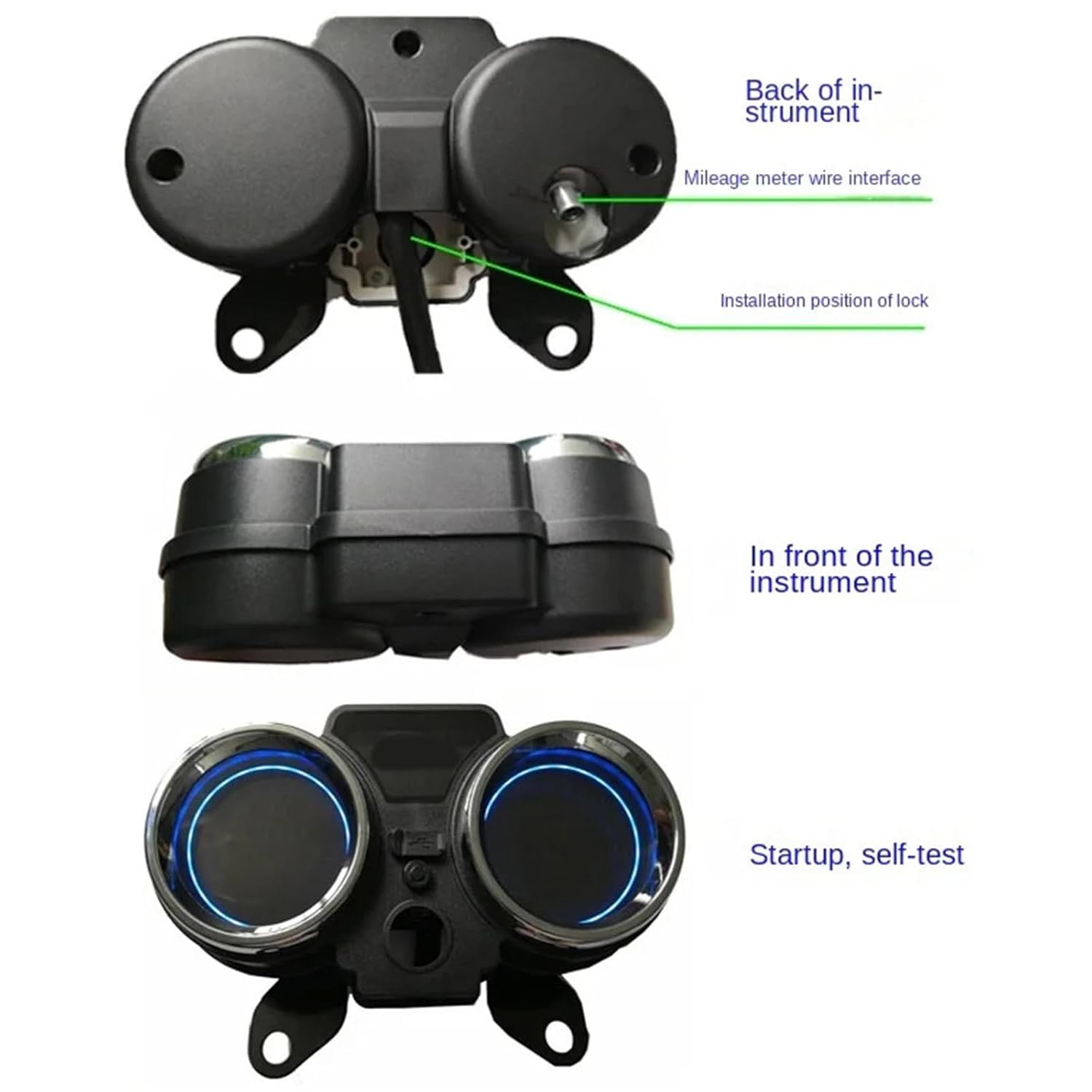 Multifunctional Clear Display Motorcycle Dashboard with Speedometer Gauge 12V Accurate Readings for RC250 150Gato 250cc