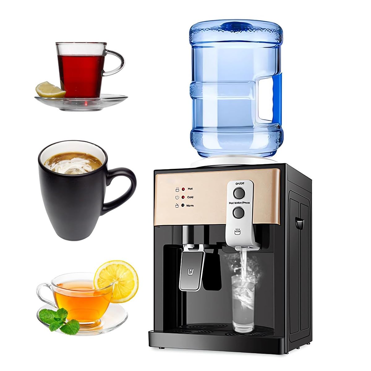 Dispensador De Agua Fría Y Caliente Eléctrico - Perfecto Para El Hogar, Oficinas Y Salas De Reuniones - Dispensador De Agua Embotellada Eléctrico De Escritorio