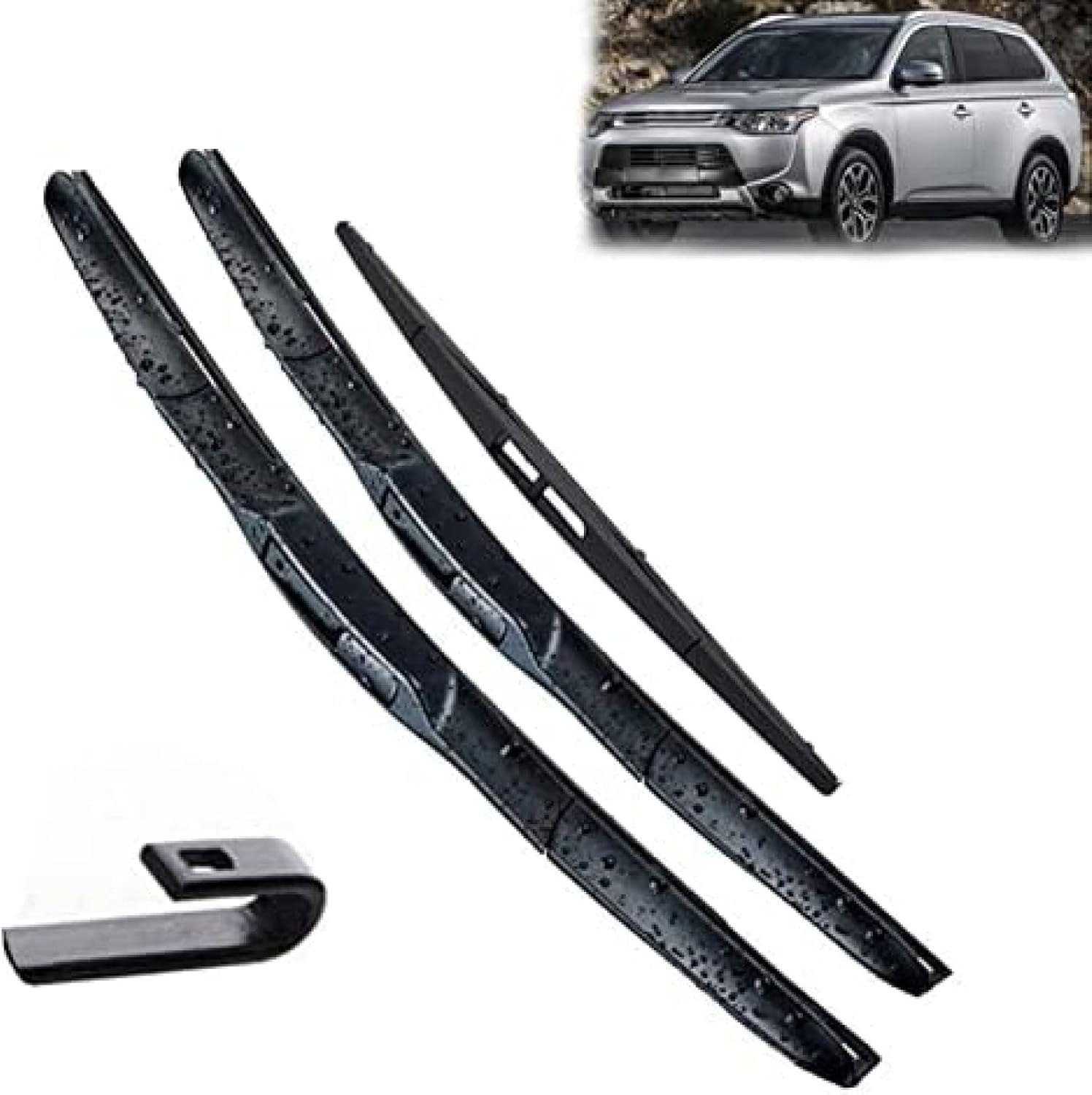per Mitsubishi per Outlander MK3 2013-2016 2017 2019 Tergicristallo Anteriore e Posteriore Tergicristallo Set Parabrezza Parabrezza 26 "+ 18" + 12 "Tergicristalli