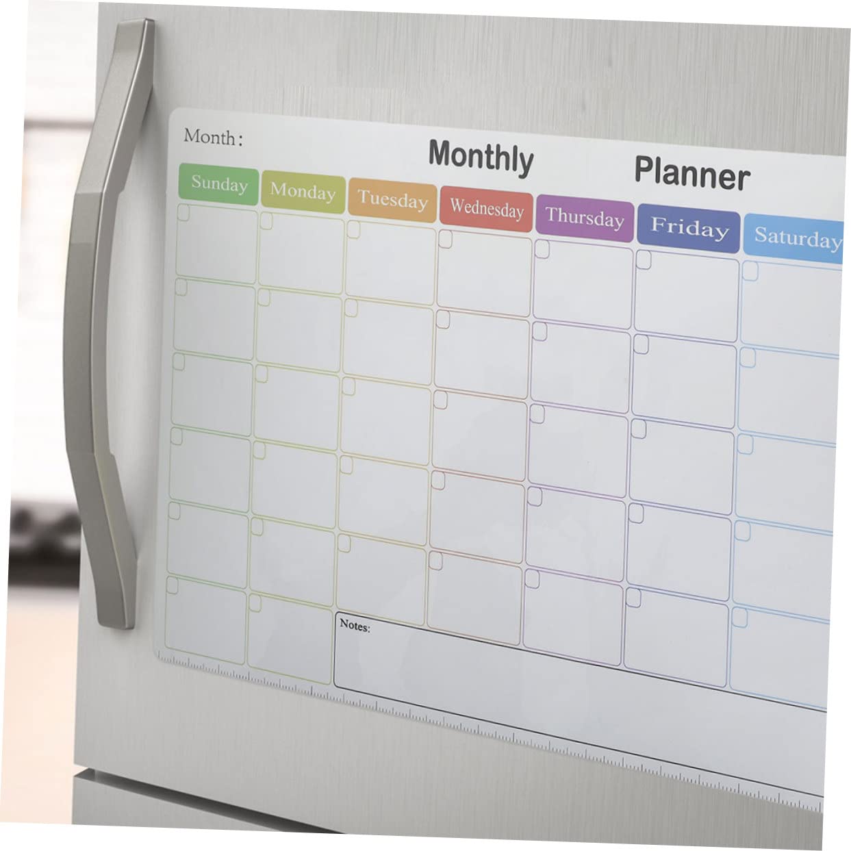 NUOBESTY 2 Stück Magnetische Kühlschrankplanungstafel Wiederverwendbarer Whiteboard Kalender mit Aufgabenliste für Haushalt und Büro