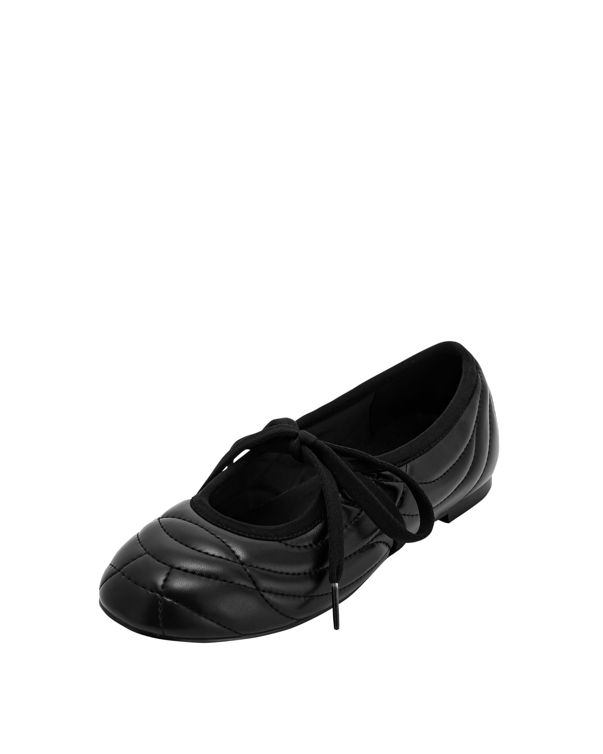 JW PEI Women's Erika Topstitching Lace-up Ballet Flats