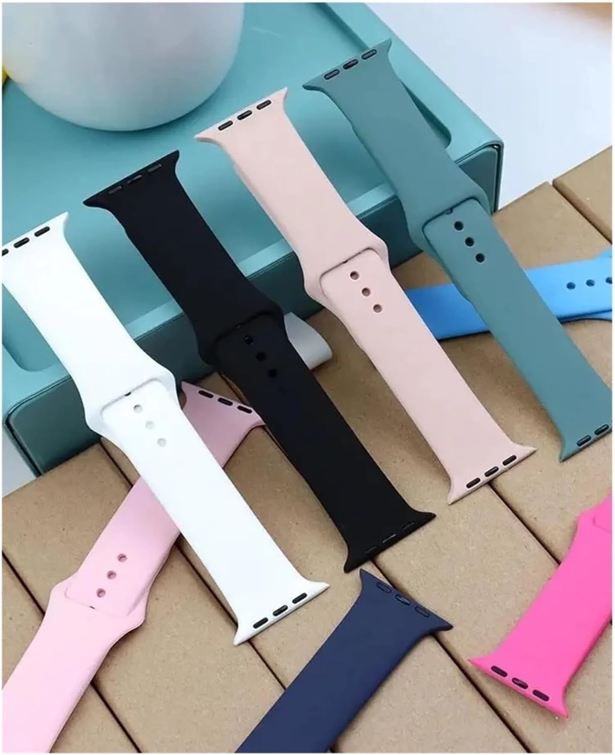 1pcs Silicone Watch Band Sport Bracelet 46mm 44mm 45mm 40mm 42mm 41mm Series 11 10 9 8 7 6 5 3 Ultra 2 49mm (Sunshine)