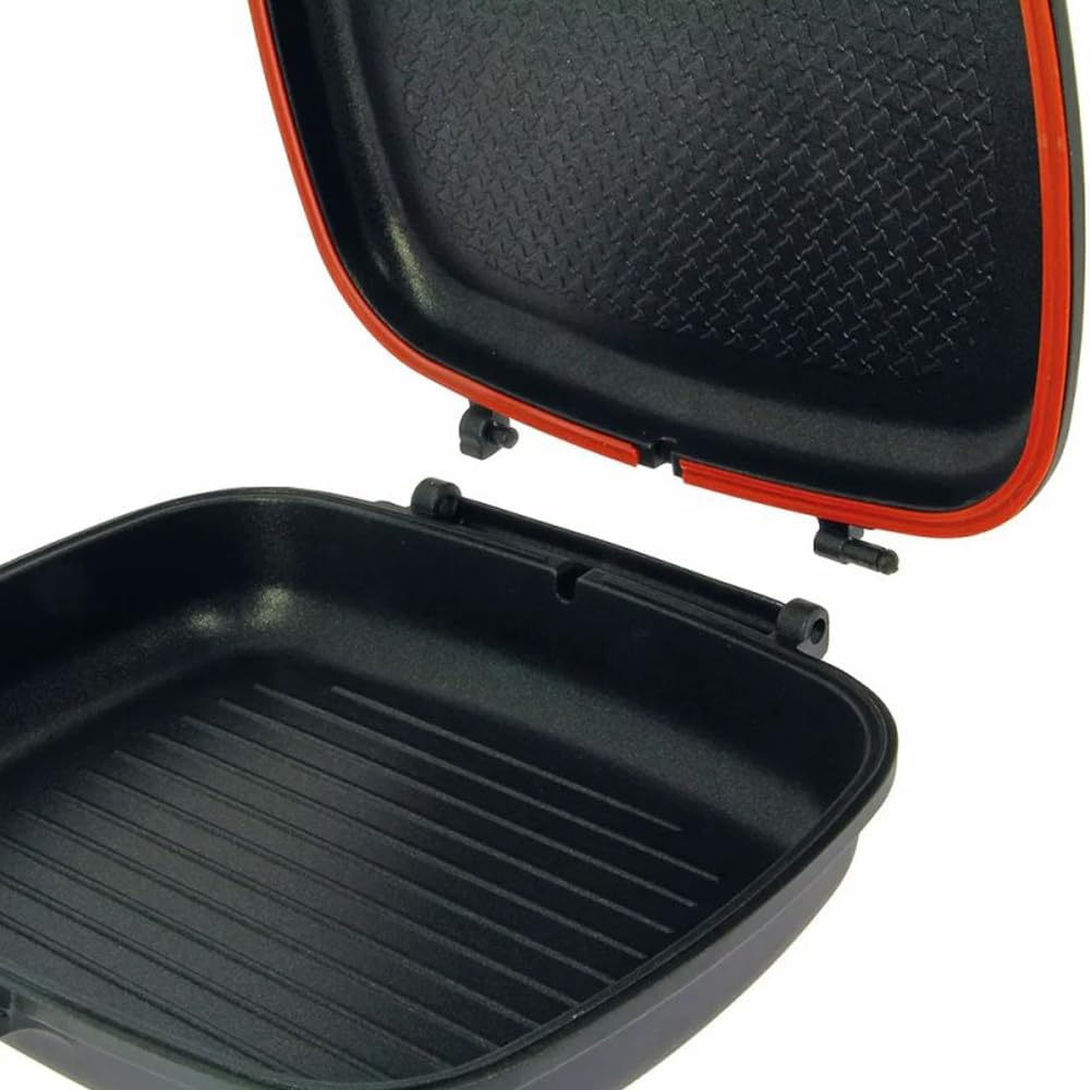 G8DS Doppel Pfanne Outdoor Angeln Toastpfanne Antihaftbeschichtete Bratpfanne Camping Toaster Sandwich Maker für Frühstück Camping