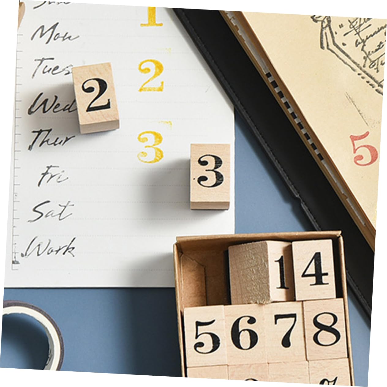 Artibetter 120stücke Teiliges Holzstempel Für Scrapbooking Und Multifunktionale Monats Und Datumsstempel Für Kreative Projekte Und Geschenkverpackungen
