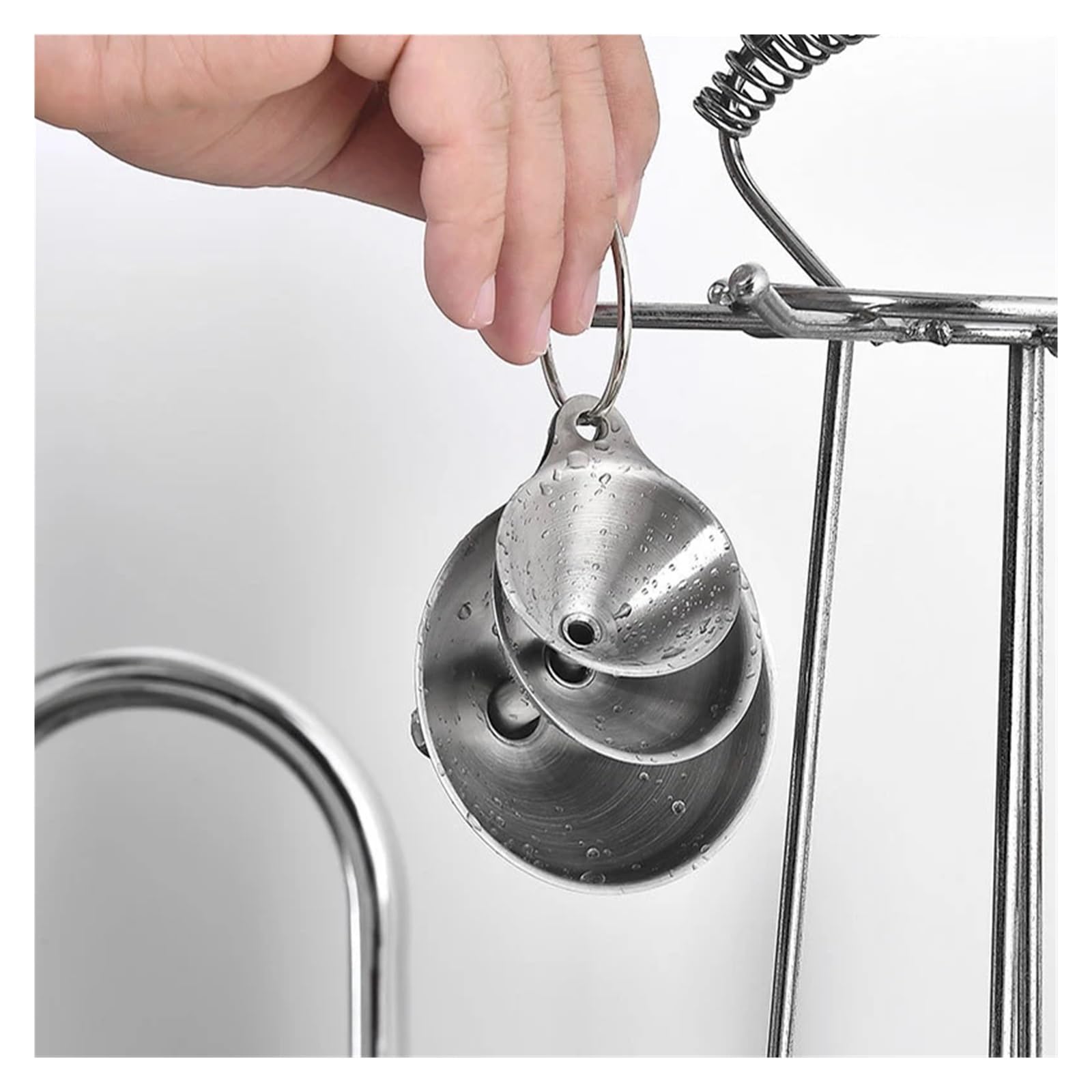 3 unids/Set Embudo de Acero Inoxidable Embudo de Cono portátil for Verter Aceite Vino tolva for líquidos Embudo de Cocina Multiusos for aceites líquidos en Polvo