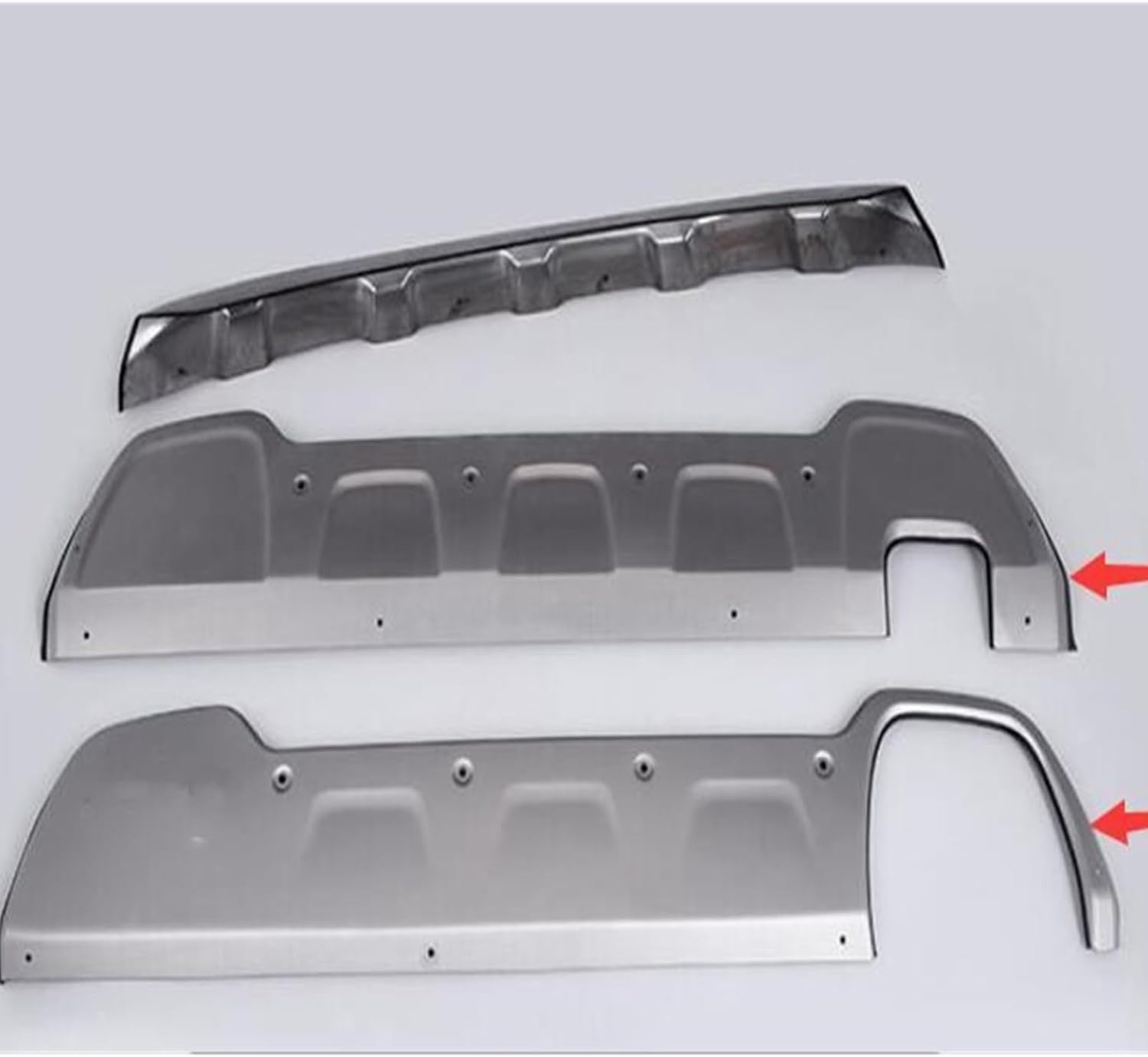 LINGYUE Front+Rear Bumpers Car Accessories Car Bumper Protector Guard Skid Plate Stainless Steel Compatible for Jeep Renegade 1.4T 2016 2017 Bumper Bracket(1)