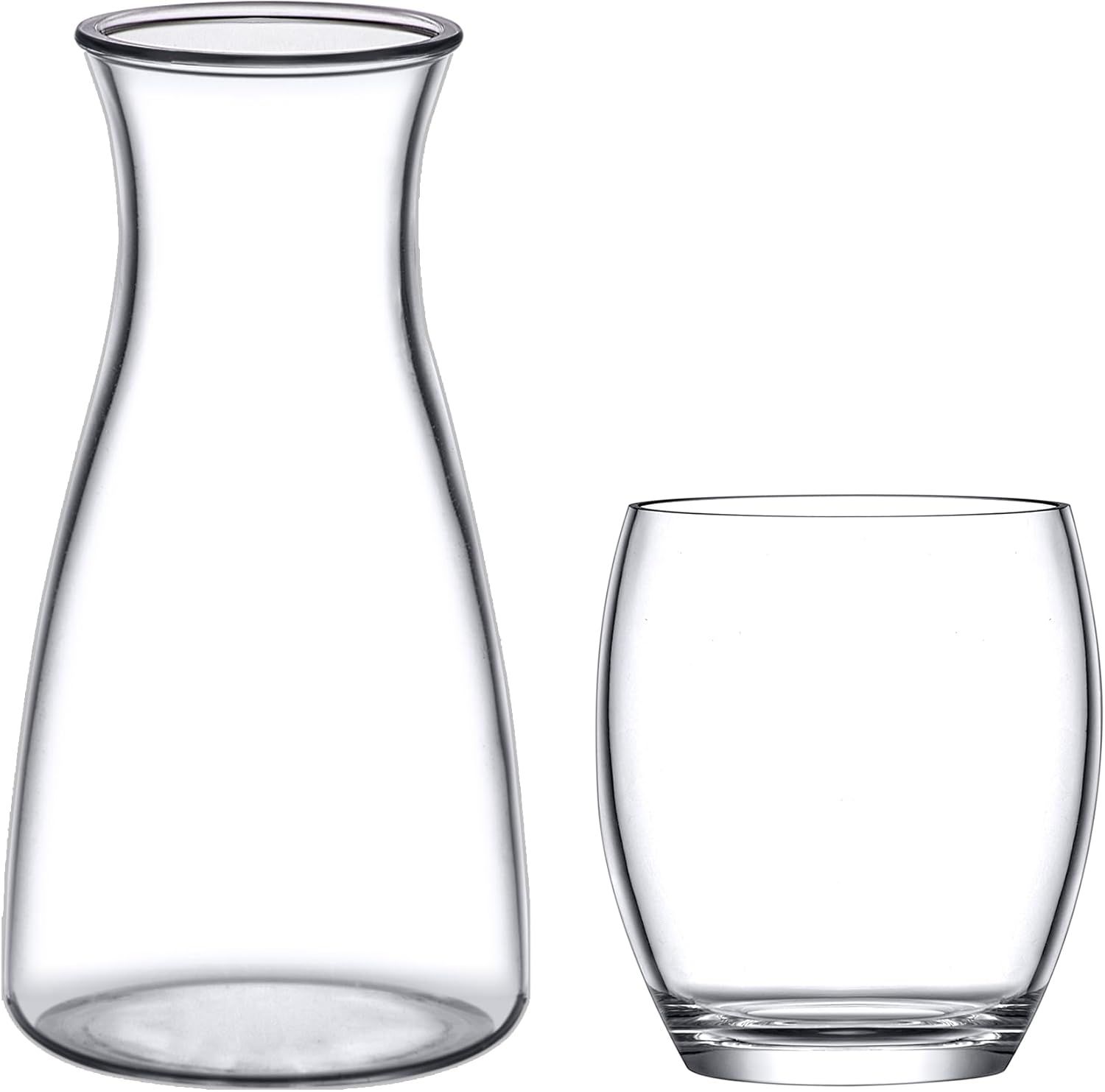 Amazing Abby - Vespera - Acrylic Bedside Carafe Set, Plastic Water Carafe with Dual-Use Tumbler/Lid, Easy-Access for The Night, Shatter-Proof, BPA-Free, Great for Bedroom, Bathroom, Kitchen, and More - Image 6