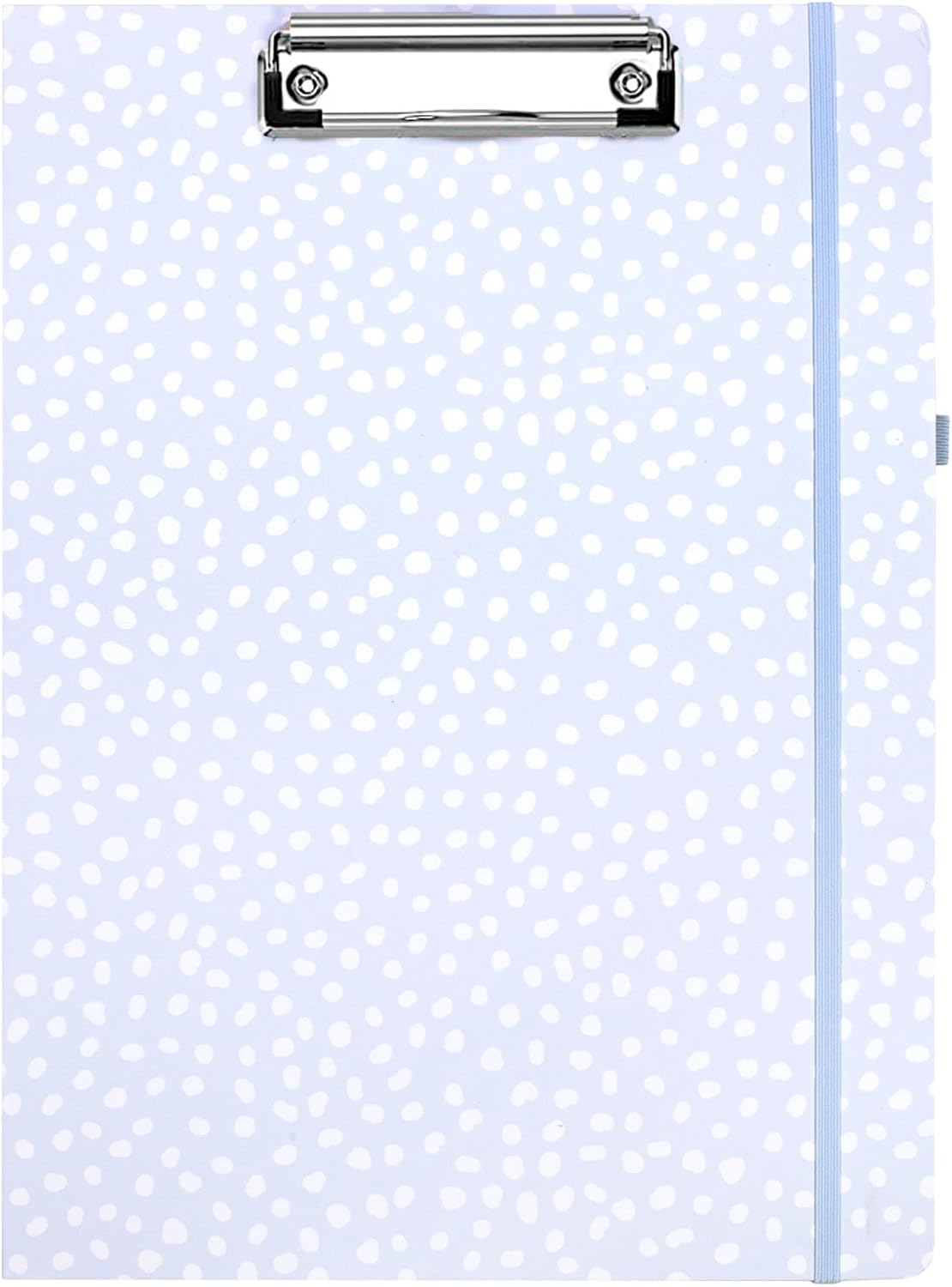 Steel Mill & Co. Cute Clipboard Folio with Notepad, Light Blue Dots