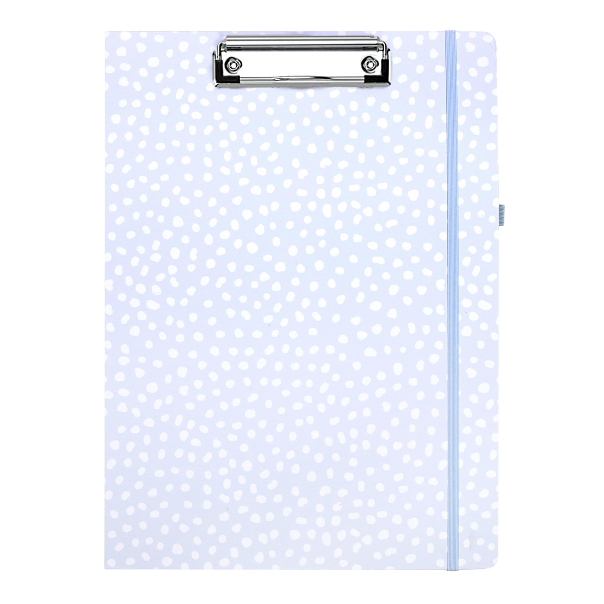 Steel Mill &amp; Co. Cute Clipboard Folio with Notepad, Light Blue Dots