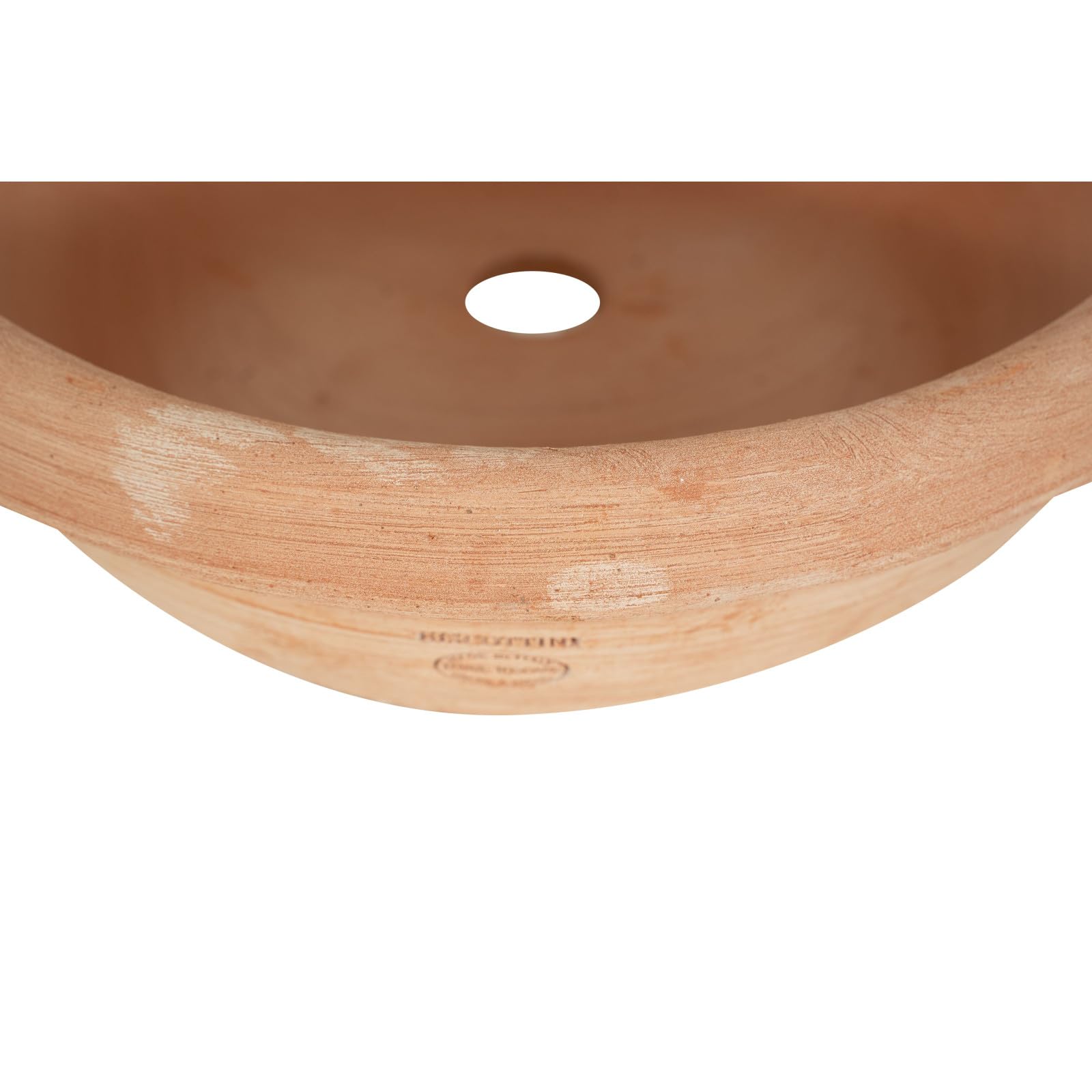 Biscottini Bañera para fuente de jardín de terracota Fuente de pared de exterior Fuente de pared Made in Italy lavabo decoración pared