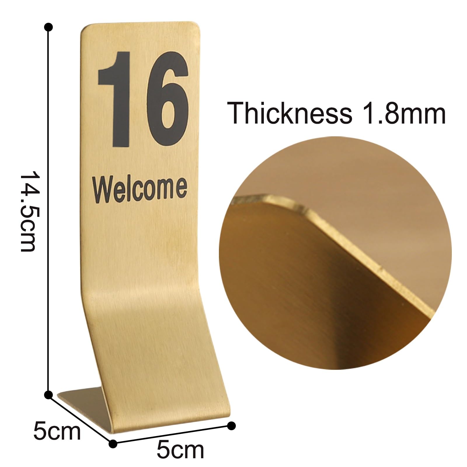 Letrero de metal con números de mesa 1-10 1-20, tarjetas de acero inoxidable, superficie resistente a los arañazos, doble cara para facilitar el arreglo de asientos, perfecto para eventos y fiestas