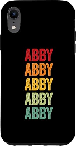 iPhone XR Abby Rainbow Repetition of Abby Name Text Case