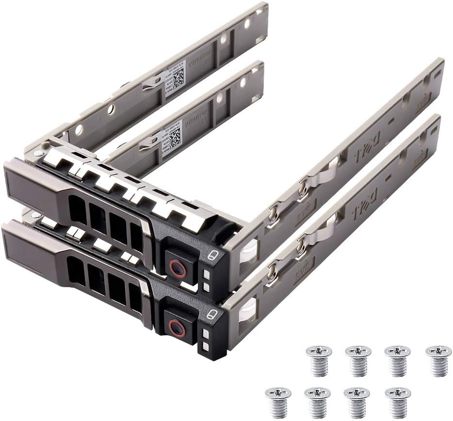 2pcs Pack 2.5" SAS SATA Hard Drive Tray Caddy 8FKXC 08FKXC Compatible for Dell PowerEdge R630 R730 R730XD T630 R430 T430 PowerVault MD1420 MD3420 Series
