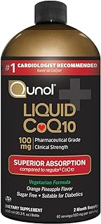 Qunol Liquid CoQ10 100mg, Superior Absorption Natural Supplement Form of Coenzyme Q10, Antioxidant for Heart Health, Orange Pineapple Flavored, 60 servings, 20.3 oz Bottle