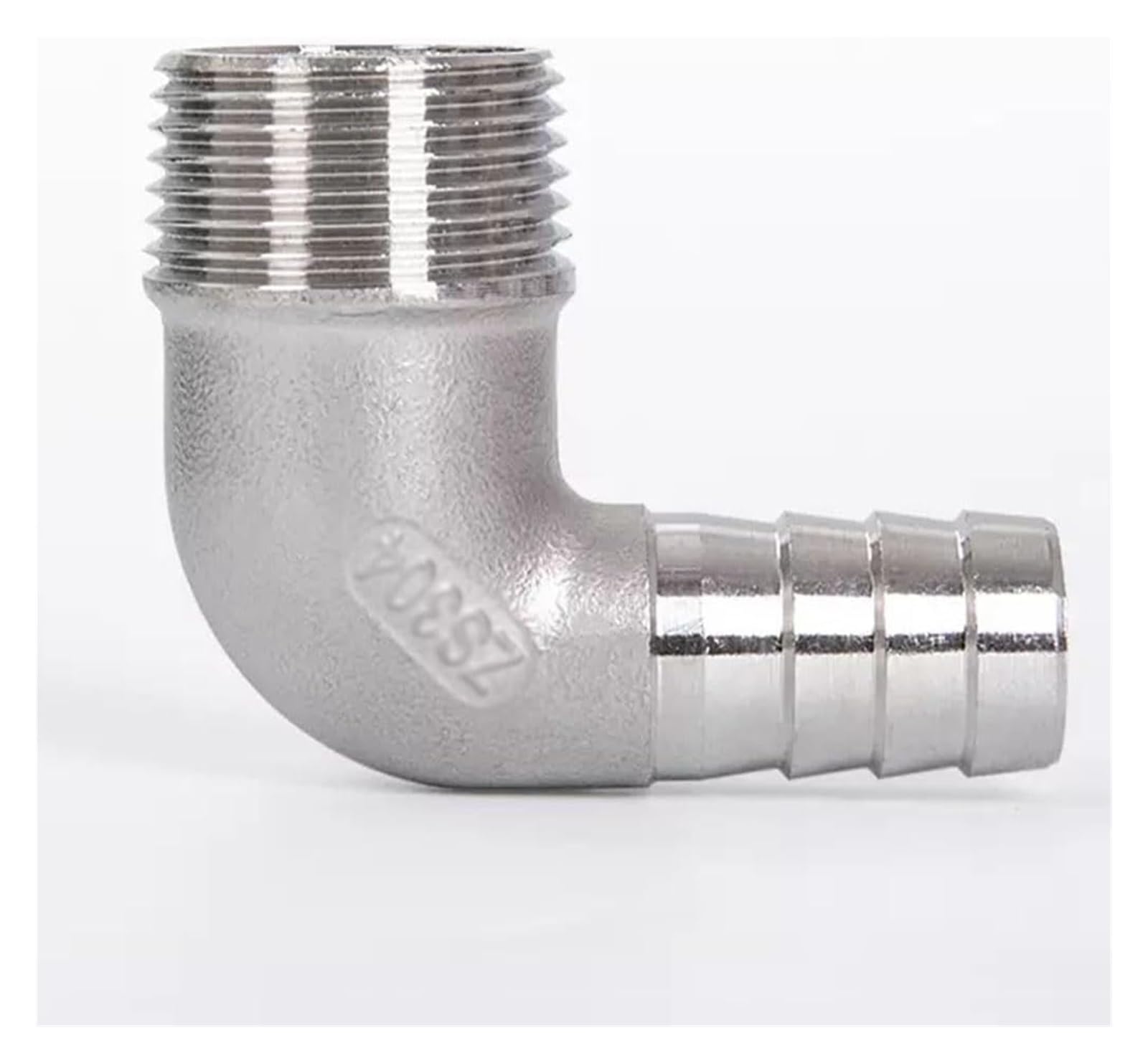 Conectores acodados, Conectores de codo acero inoxidable, 1/8", 1/4", 3/8", 1/2", 3/4", 1", 2", macho, 6, 8, 10, 12, 14, 15-60 mm, manguera 90 grados