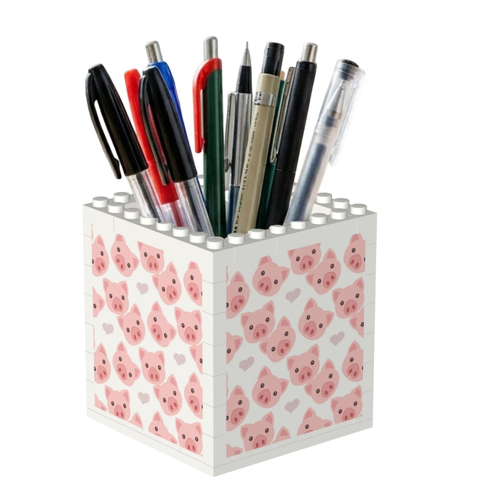 Poadnly Cute Pig, Pen Pot Pencil Holder for Office Home School, Compact Desk Organiser for Office Stationery