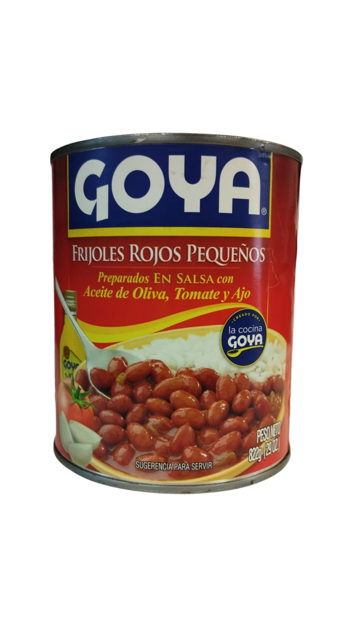 FRIJOLES ROJOS PEQUEÑOS - GOYA - Preparados con aceite de oliva, tomate y Ajo - LATA -822G