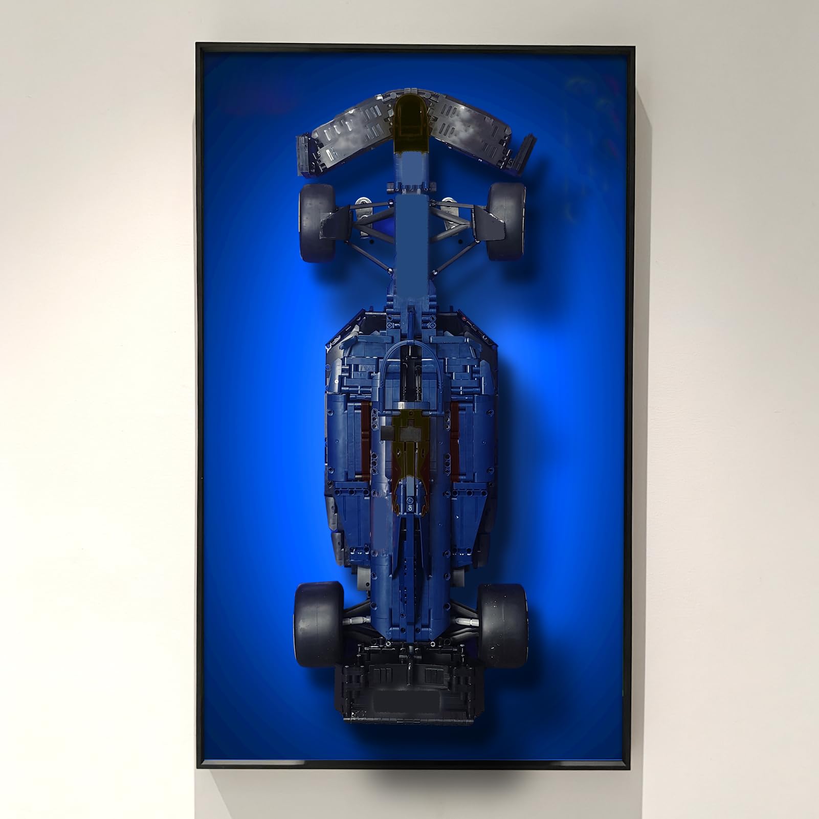icuanuty Display Wall Frame Compatible with Lego Technic Oracle Red Bull Racing RB20 F1 Car 42206 Racing Car Wall Frame Compatible with Lego Car Wall Mount Display, Size: 75 x 45 cm (No Model)