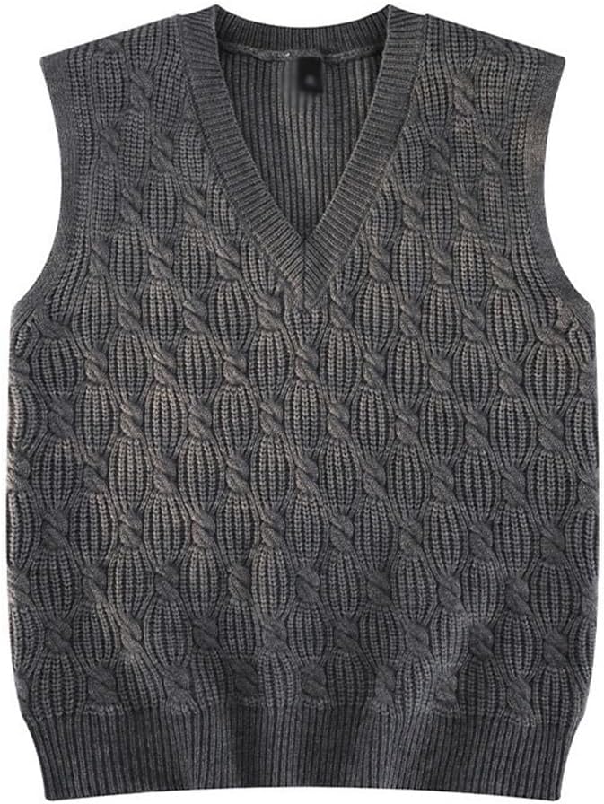 College Vest Ins Korean Casual Sweater Top Sleeveless V-Neck Sweater Men's Vest Autumn/Winter