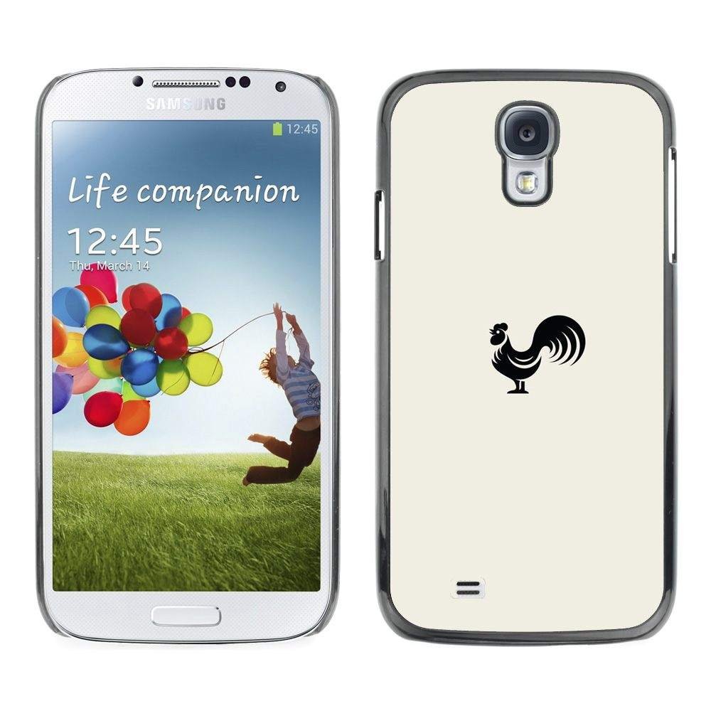 GIFT CHOICE / Slim Hard Protective Case SmartPhone Shell Cell Phone Cover for Samsung Galaxy S4 // Rooster black //